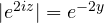 |e^{2iz}| = e^{-2y}