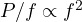 P/f \propto f^2