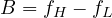 B = f_H - f_L