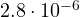 2.8\cdot 10^{-6}