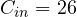 C_{in} = 26