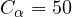C_\alpha = 50