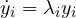 \dot y_i = \lambda_i y_i