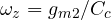 \omega_z = g_{m2}/C_c