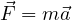 \vec F = m\vec a