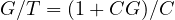 G/T = (1 + CG)/C