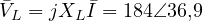 \bar V_L = jX_L\bar I = 184\angle 36{,}9&deg;