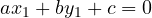 ax_1 + by_1 + c = 0