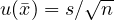 u(\bar{x}) = s/\sqrt{n}