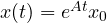 x(t) = e^{At}x_0