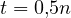 t = 0{,}5n