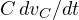 C\,dv_C/dt