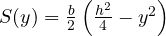 S(y) = \frac{b}{2}\left(\frac{h^2}{4} - y^2\right)