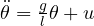 \ddot\theta = \frac{g}{l}\theta + u