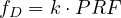f_D = k\cdot PRF