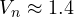 V_n \approx 1.4