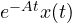 e^{-At}x(t)