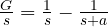 \frac{G}{s} = \frac{1}{s} - \frac{1}{s + a}