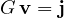 \[ G\,\mathbf v = \mathbf j \]