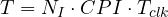 T = N_I\cdot CPI\cdot T_{clk}