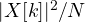 |X[k]|^2/N