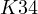 K \lt  34