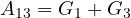 A_{13} = G_1 + G_3