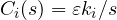C_i(s) = \varepsilon k_i/s