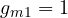 g_{m1} = 1