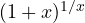(1+x)^{1/x}