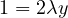1 = 2\lambda y