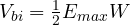 V_{bi} = \frac12 E_{max} W