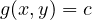 g(x, y) = c