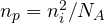 n_p = n_i^2/N_A