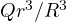 Q r^3/R^3