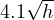 4.1\sqrt{h}