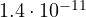 1.4\cdot 10^{-11}