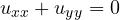 u_{xx} + u_{yy} = 0
