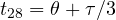 t_{28} = \theta + \tau/3