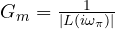 G_m = \frac{1}{|L(i\omega_\pi)|}