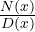\frac{N(x)}{D(x)}