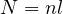 N = nl
