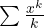\sum \frac{x^k}{k}
