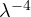 \lambda^{-4}