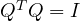 Q^TQ = I