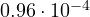 0.96\cdot 10^{-4}