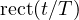 \mathrm{rect}(t/T)