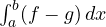 \int_a^b (f - g)\,dx