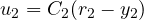 u_2 = C_2(r_2 - y_2)