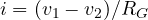 i = (v_1 - v_2)/R_G